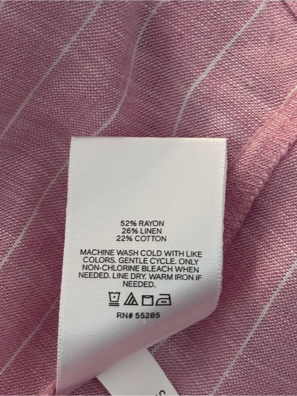 Express Pink and White Striped Button-Down Shirt